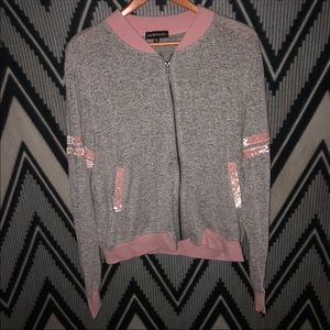 Inspired hearts zip cardigan